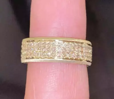 10k Yellow Gold .85 Carat Natural Diamond Wedding Band Bridal Engagement Ring • $520