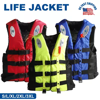 $28.99 • Buy Life Jackets Watersport Vest Kayak Ski Buoyancy Aid Sailing Boating Adults US