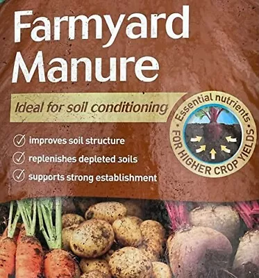 Farmyard Manure For Gardeners - Premium Blend - Convenient Size (10 Litres) • £28.95