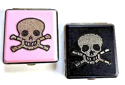 £5.25 • Buy Skull Diamante King Size Cigarette Case Holds 20 Cigarettes 2 Colours
