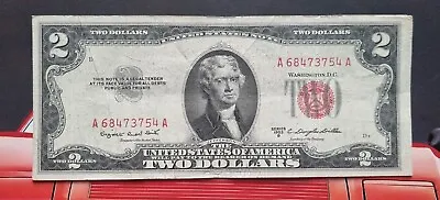 Two Dollar Bill 1953 USA Genuine United States Note 59 2 Dollars US Paper Notes • £9.99
