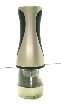 Cole & Mason Kew 2 In 1 Electronic Salt And Pepper Mill Brushed Chrome 21cm • £19.49