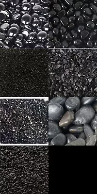 £32.99 • Buy Black Mirror Granules River Stones Glass Beans,Pebbles &Chips Garden Stone Sand.