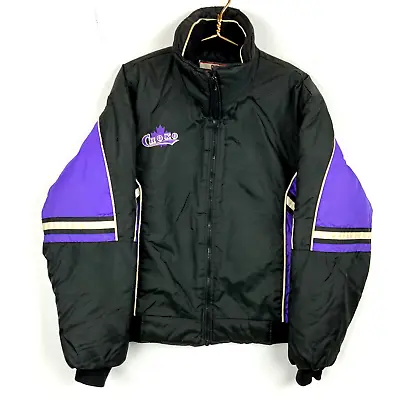 Vintage Choko Snowmobile Racing Puffer Bomber Jacket Large Black • $67.99