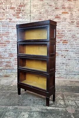 Antique Macey Mahogany Lawyer's Bookcase 4 Stacks-c1910s • $2800