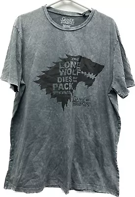 NEW Next Game Of Thrones Wolf Grey Acid Wash T-Shirt Size XL • £10.39