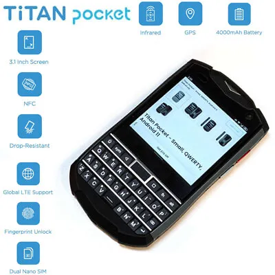 MINI Unihertz Titan Pocket 4G Rugged QWERTY Smartphone Keyboard NFC Mobile 128GB • $560.99
