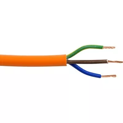 MAINS CABLE WIRE ORANGE - 3183Y 28 AMP ELECTRICAL FLEX 2.5mm 3 CORE • £4