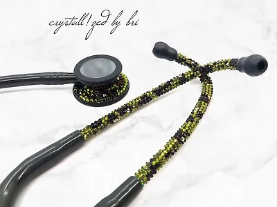 Bling Camo MDF MD One Stethoscope AUSTRIAN CRYSTALS Custom Bedazzled Nurse Army • $396