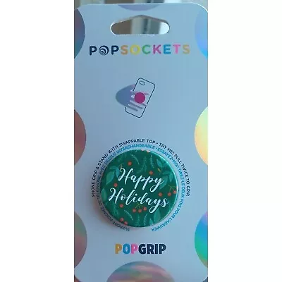 PopSockets Swappable Phone Grip Stand - HAPPY HOLIDAYS - PopGrip PopSocket • $9
