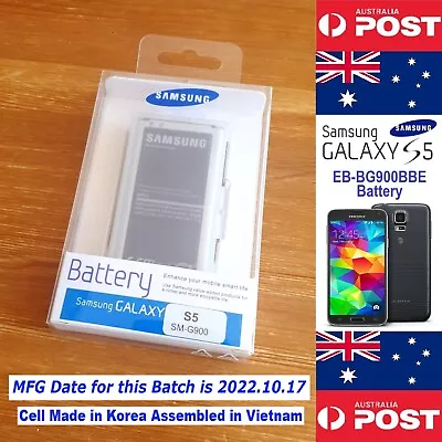 Genuine Australian Samsung S5 Battery I9600 EB-BG900BBE With NFC - Local Seller! • $26