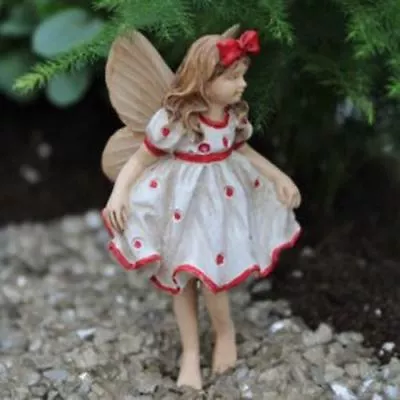 Miniature Dollhouse Fairy Garden Janie Red Dot Dress Ready For Forth Of July • $12.99