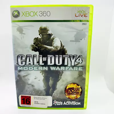 Call Of Duty 4 Modern Warfare Microsoft Xbox 360 Video Game • $14.99