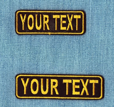 £3.61 • Buy Iron On Felt Personalised Patch Name Biker Scooter Custom Buy 5 Pay For 4!!