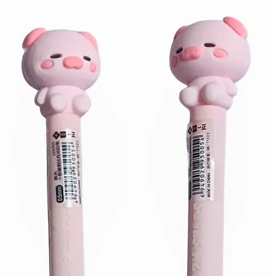 2 X Cute Pink Pig Mechanical Pencil ✏️  0.5mm Lead  School  Office  Gift   • $8.95