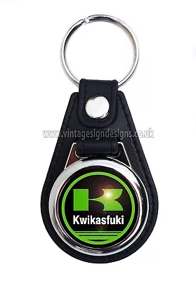 Kwikasfuki Faux Leather Key Ring/key Fob. Kawasaki Superbikes Keyring / Keyfob • £5.95