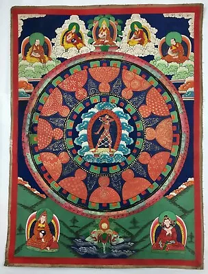 One Tibetan Handpainted Mandala Thangka Of Vajrayogini 23 In X 30 In • $99.99