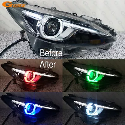 For Mazda 3 Mazda3 Axela BM BN Multi Color RGB LED Angel Eyes Bluetooth APP • $30.06