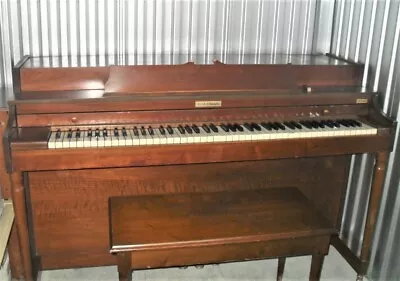 Baldwin Piano With Open Storage Bench And 1970's Seth Thomas Metronome • $350