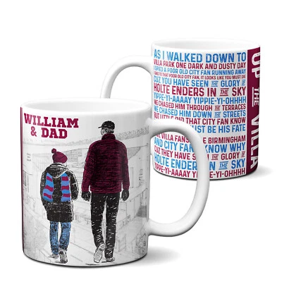 £12.95 • Buy Personalised Aston Villa Mug Football Fan Cup Father & Son Birthday Gift FSM03
