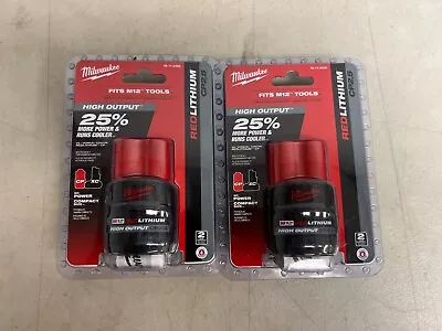 Milwaukee M12 CP2.5 2.5Ah 12V HIGH OUTPUT 2 Pack Of 2 Battery 48-11-2425 OEM • $65