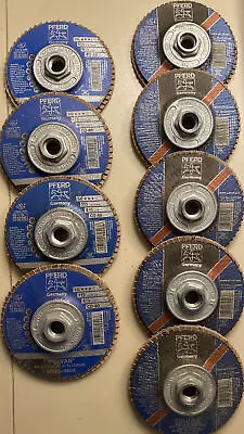9 PFERD 4-1/2  X 3/4” X 7/8  Polifan Flap Discs Grinding Wheels • $35
