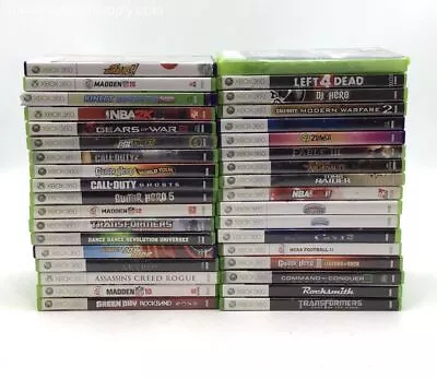 Microsoft Xbox 360 Video Game Lot - Madden NFL 12 Guitar Hero 5 And More  • $17