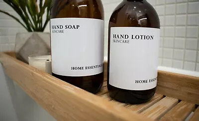 £1.99 • Buy Waterproof Bathroom & Kitchen Labels | White Vinyl | Durable | Hand Soap Label