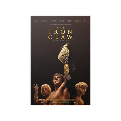 The Iron Claw 2023 Movie HQ Satin Paper Poster Zac Efron Jeremy Allen White • £42.69