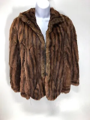 100% Real Fur Shrug Shawl Wrap Jacket Coat Dark Brown One-size Likely Rabbit • $52.74