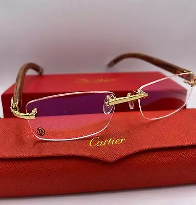 Clear Rimless Cartier Eyeglasses Frame (SHIPS SAME DAY) • $269.99