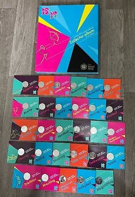 2012 London Olympic 29 Sport Games 50p Coins Sealed Cards And RM Collector Album • £16
