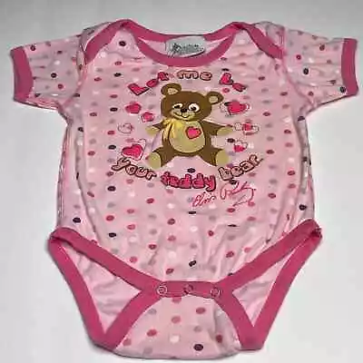 GraceLand Elvis Presley My Teddybear Polka Dot One Piece Bodysuit Size 18 Months • $2.79