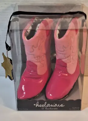HEELARIOUS Lil' Buckaroos Pink Baby Cowgirl Boots Booties Shoes  Sadie  New 0-6 • $7.99