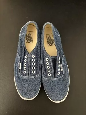 VANS Authentic Denim Look Size 9.5 Women's 7 Men's Brand New No Laces  • $35.50