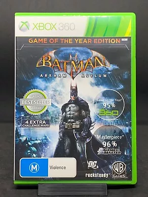 Batman Arkham Asylum Game Of The Year Edition Xbox 360 Microsoft PAL No Manual • $7
