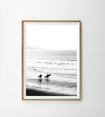 $44.55 • Buy Black And White Surf Print Beach & Ocean Wall Art Print. A3 A2 A1 Sizes