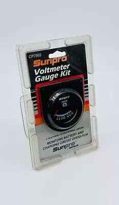 Sunpro 2  Vintage Voltmeter Black / Black Bezel CP7985 0-18V 1990 - New • $19.71