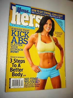 Muscle & Fitness HERS Magazine March/April 2008 - Flatten Your Stomach • $9.99