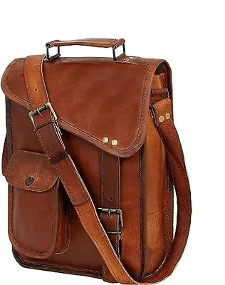Leather Vintage Men S Messenger Shoulder Bag Laptop Satchel Genuine Briefcase • $38.30