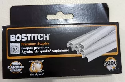 Bostitch B8 Powercrown Premium Staples 0.25  Leg 0.5  Crown Steel 5000/Box • $6.50