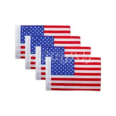 4PCS Motorcycle Bike American USA Flags Replacement Fit For Harley Universal • $10.99