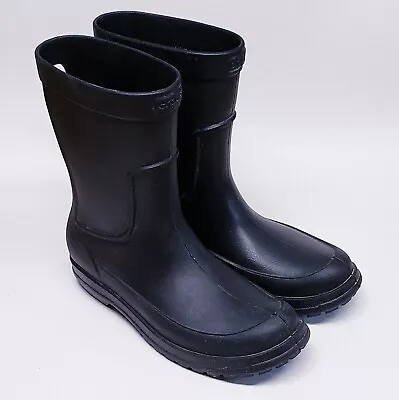 CROCS Allcast Rain Muck Boots Rubber Waterproof Pull-on Black Men's Size 8 • $32.17