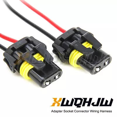 2x 9005 HB3 Female Two Harness Pigtail Plug Wiring For Head Light High Beam • $10.99