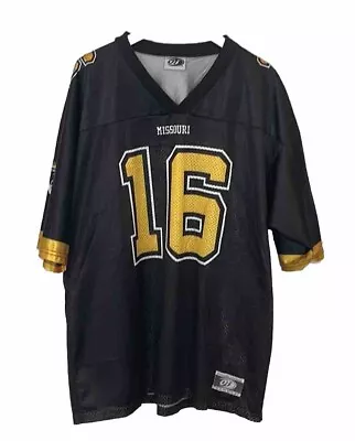 Missouri Tigers #16 Football Jersey Men's Size XL Black/Gold OT Sports • $21.95