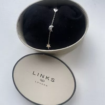 Links Of London Moon Star Heart Bracelet Silver • £30