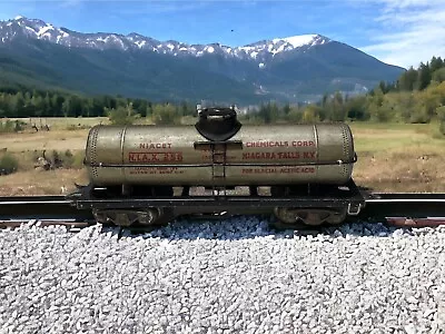 Vintage Marx NIACET Chemicals Train Tanker Car N.I.A.X. 256 3553 Niagara Falls.. • $13.99