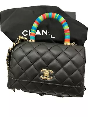 Authentic Chanel Coco Handle Extra Mini Black Brand New Full Set • $8950