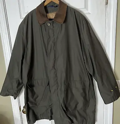 Men Sz Large Polo Ralph Lauren University Club Wool Limed Overcoat Trench Coat • $59.99