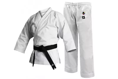 Adidas Club Karate Suit Adult Student Uniform Kids WKF Approved Gi White Kimono • £37.99